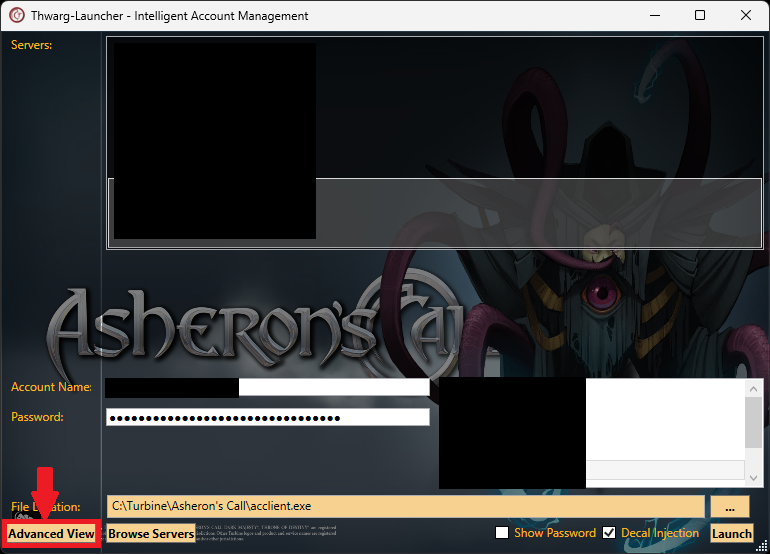 Switching to Advanced View