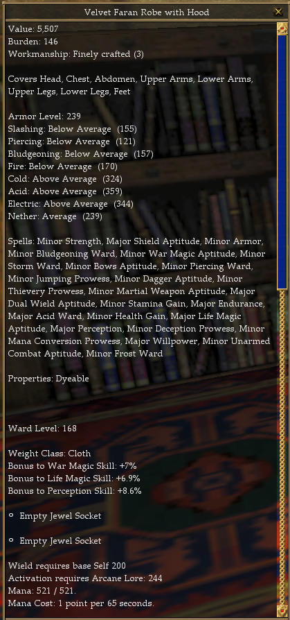Cloth armor Robe, with new armor mods.