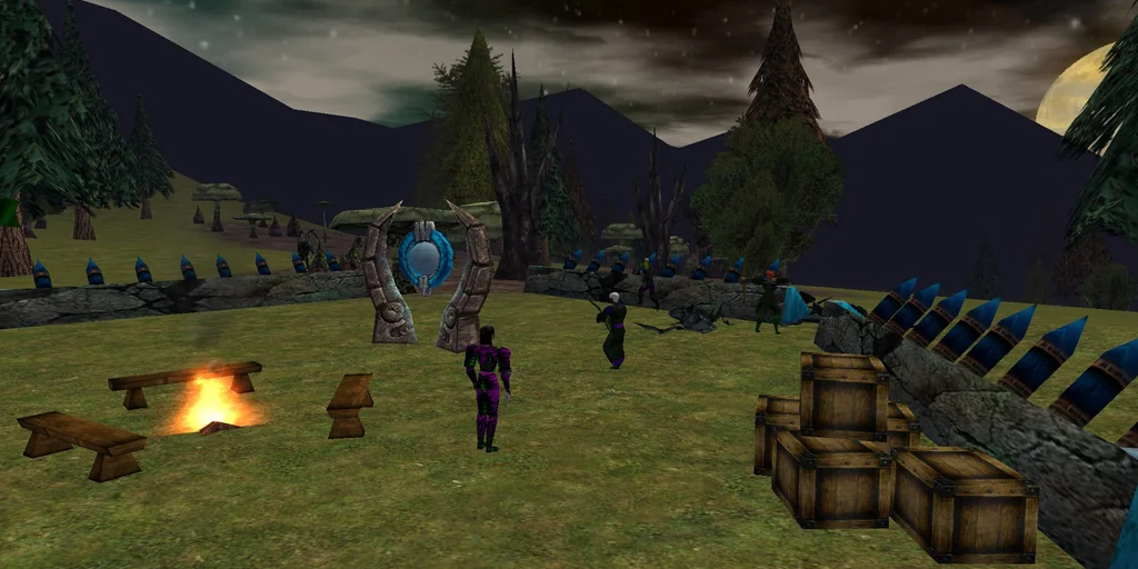 The knights of Cragstone's Fists build an outpost on the edge of Olthoi North.